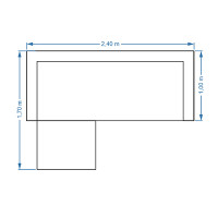 BIANCA καναπές οικιακού χώρου 170x240x100 ταπετσαρία ΕΠΙΛΟΓΗΣ